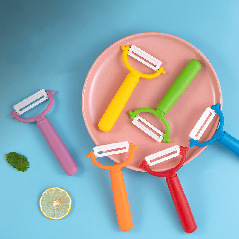 Kitchenware Apple Potato Vegetable Fruit Promotional Ceramic Peeler with Plastic Hand
