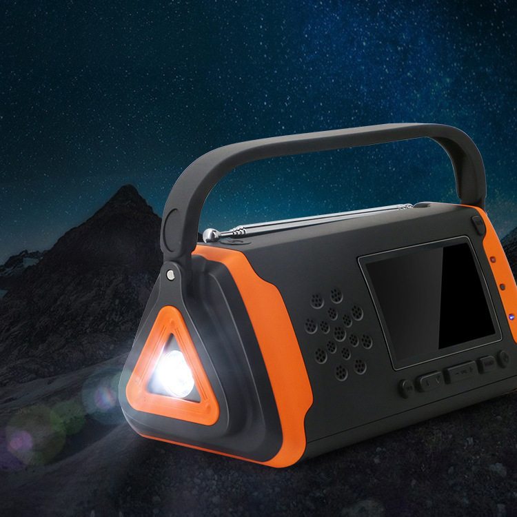 Портативная радиостанция с фонариком и пауэрбанком 4000 мАч