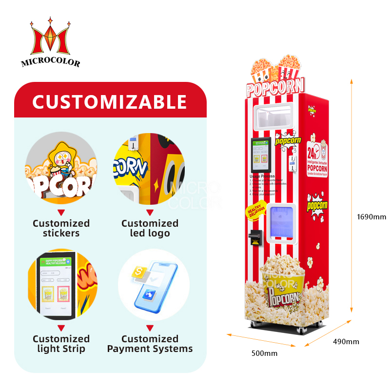 Manufacturer Wholesale Electric Making Pop Corn Machine Commercial Automatic Popcorn Vending Machine