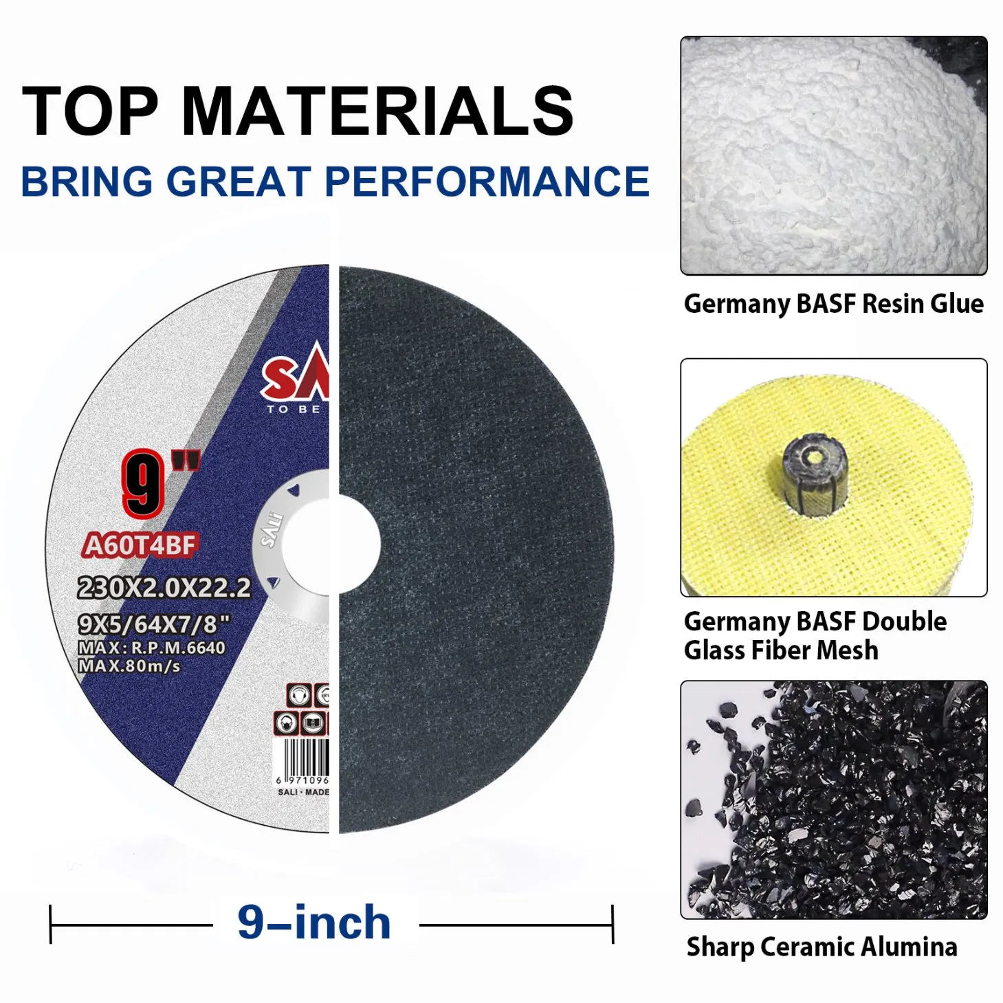 Sali 9inch 230*2.0*22mm Professonal Quality Metal Cutting Disc