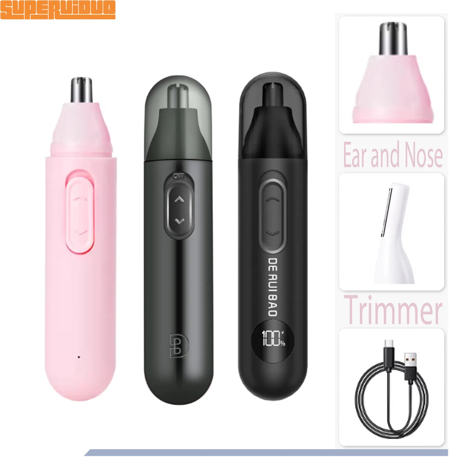 Skin-Protective Precision Blade System Ear and Nose Trimmer