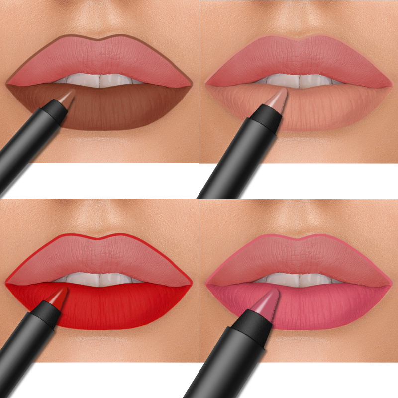 Private Label Custom Vegan Cruelty Free Creamy Dark Brown Nude Lip Liner
