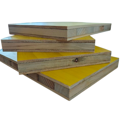 Reusable Yellow Concrete Yellow-Painted Concrete Formwork 3-Ply