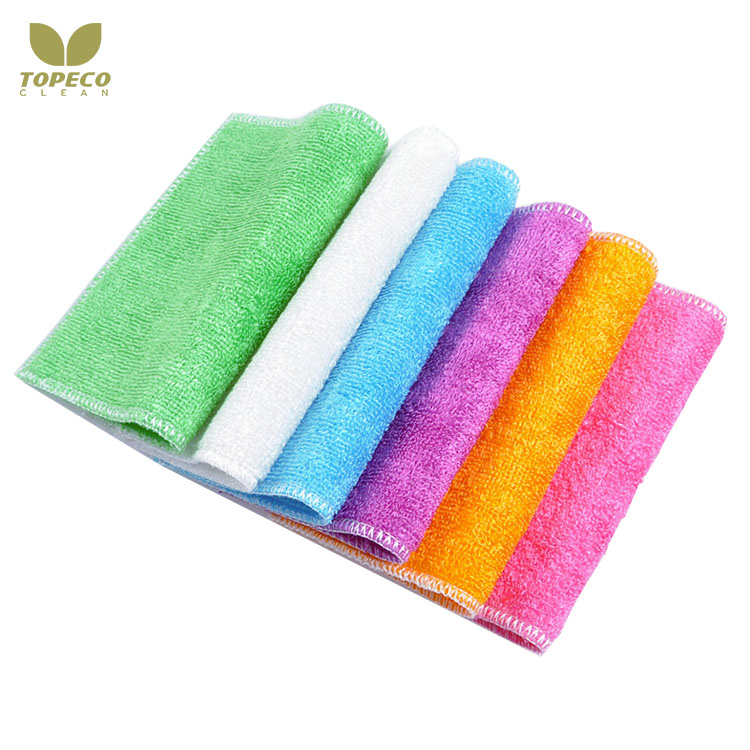 Topeco Bamboo Fiber Non-Stick Oil Cleaning Cloth Kitchen Washing Dish Towel 6 Colors
