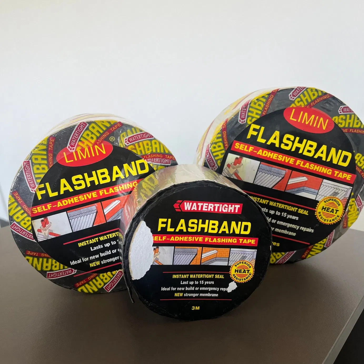 Self Adhesive Bitumen / Asphalt Aluminum Foil Flash Band Roofing Waterproof Tape