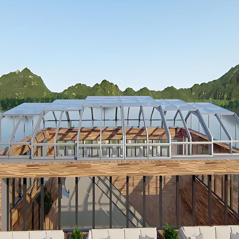Luxury Aluminum Electric Movable Sunroom Intelligent Control Waterproof Frame and Energy Saving Double Glass Panels Mobile Sunroom