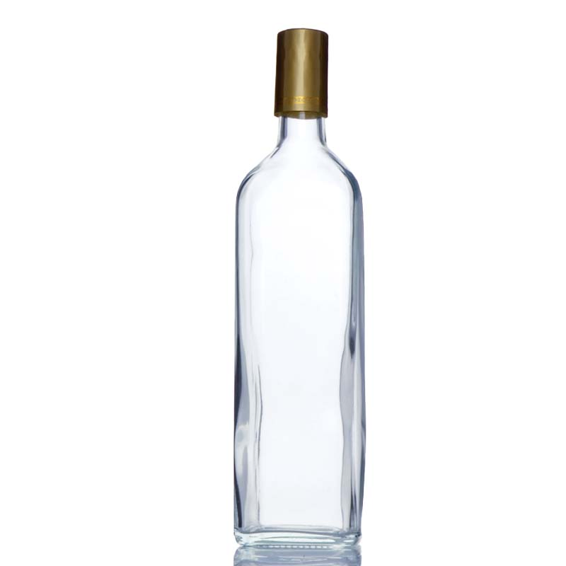 100ml 250ml500ml 750ml1l Clear Square Glass Olive Bottle with Easy Pour Spout Set