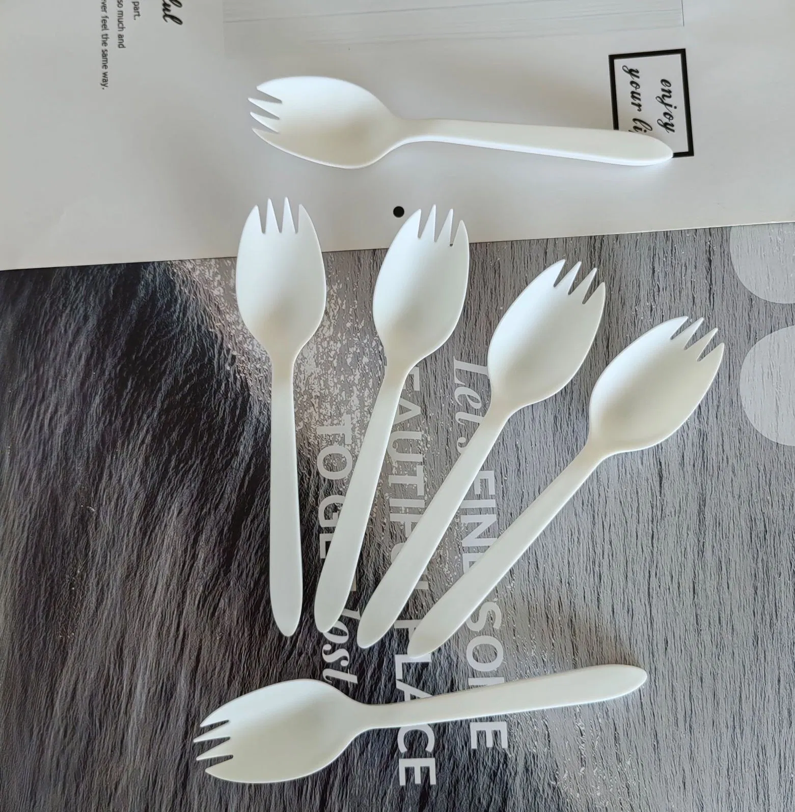 Eco Friendly 100% Biodegradable Tableware Compostable Cpla Cutlery Kit Fork Spoon Spork