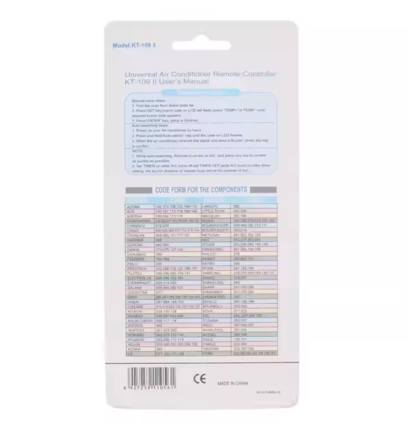 Universal Air Conditioner Remote Control for HVAC Systems