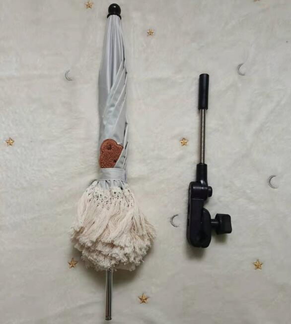 Детский зонт-козырек от солнца с вышитым мишкой