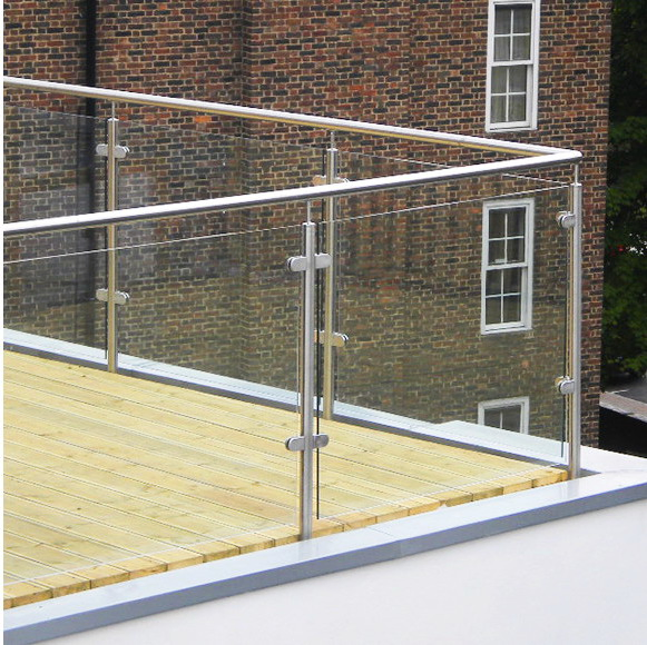 Stainless Steel Railing/Balustrade Systems with Railing Fitting/Staircase/Glass Baluster/Railings/Glass Balustrade