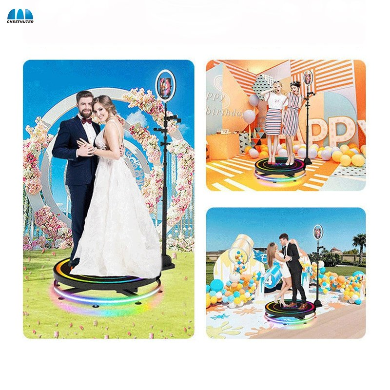 Автоматическая вращающаяся платформа 360 для фото-видеобудки, 115 см