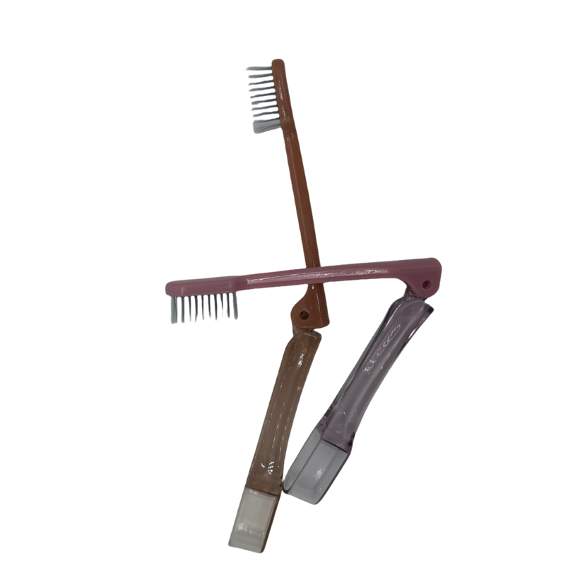 Складная дорожная зубная щетка из бамбука