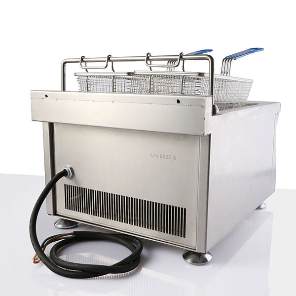 Double Screen Commercial Induction Deep Fryer for Restaurant