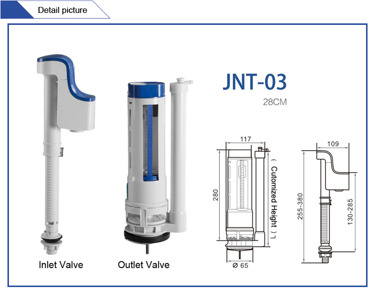 Toilet Tank Fittings for High End Market