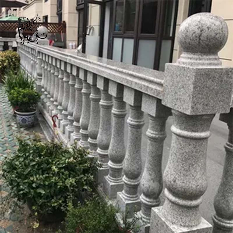 Outdoor Villa Natural Stone Granite Balcony Railing Pillar Modern Marble Balustrade Handrail Factory
