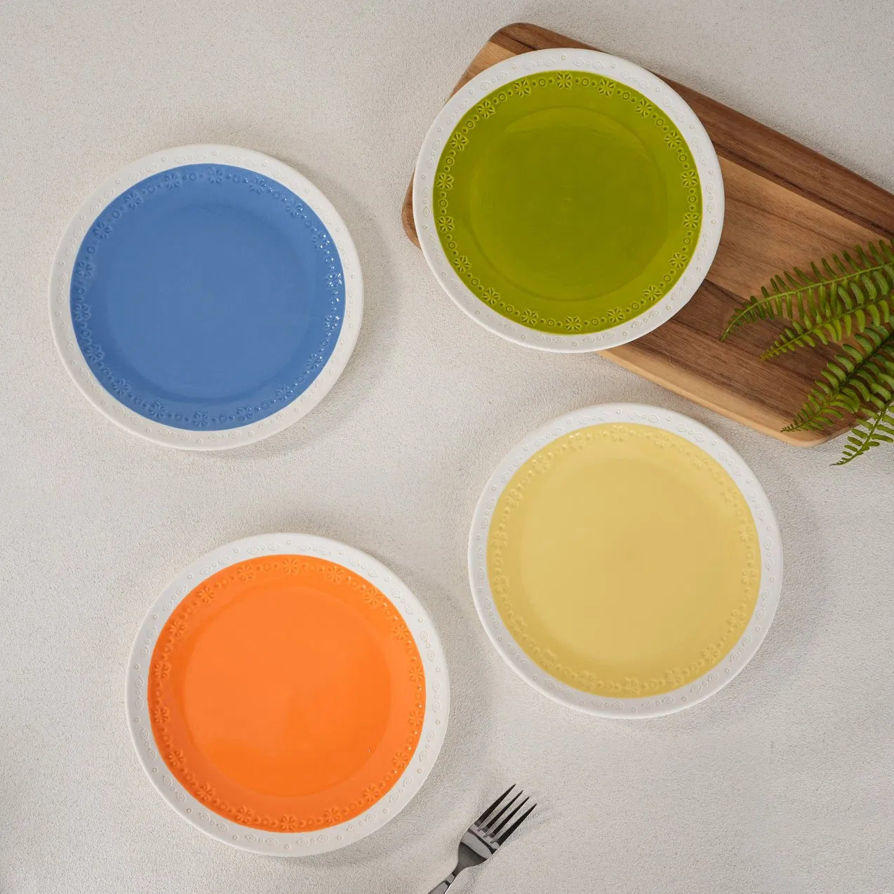 Elegant Solid Color Glaze Porcelain Dinnerware Set for Stylish Dining