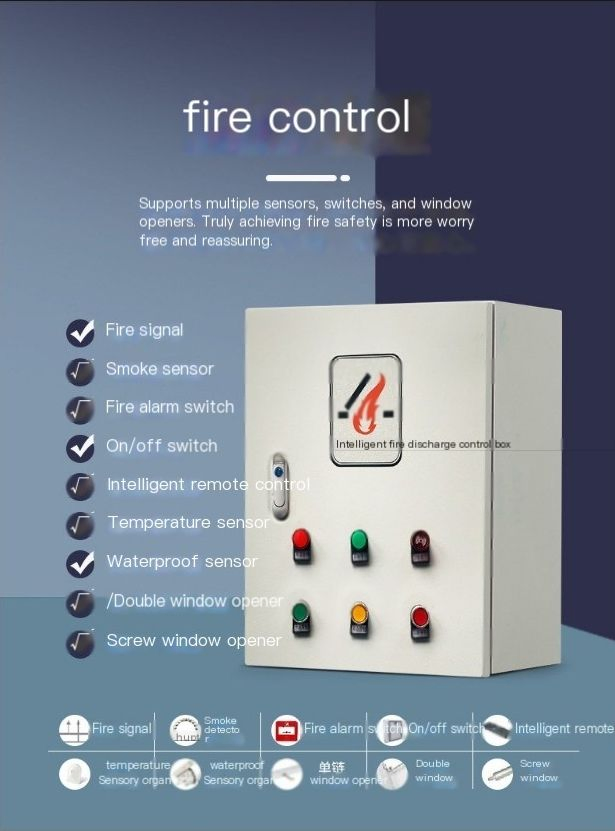 Electric Window Opener Control Box Fire Linkage Smoke Exhaust Window Ventilation Manufacturer's Garage Door Use