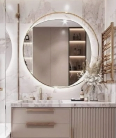 LED Mirror Wall Mounted Hanging Piece - 4mm Thickness, 3000K Gentle Light