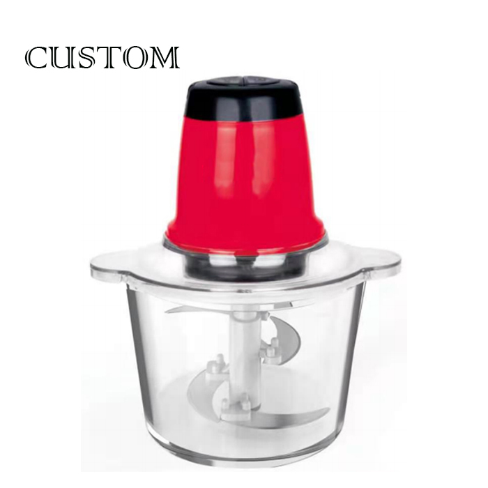 Jewin New Household Electr 250W Mini Meat Grinder 2L Plastic Housing Glass&S/S Bowl Meat Chopper for Meat Mixer Food Professor