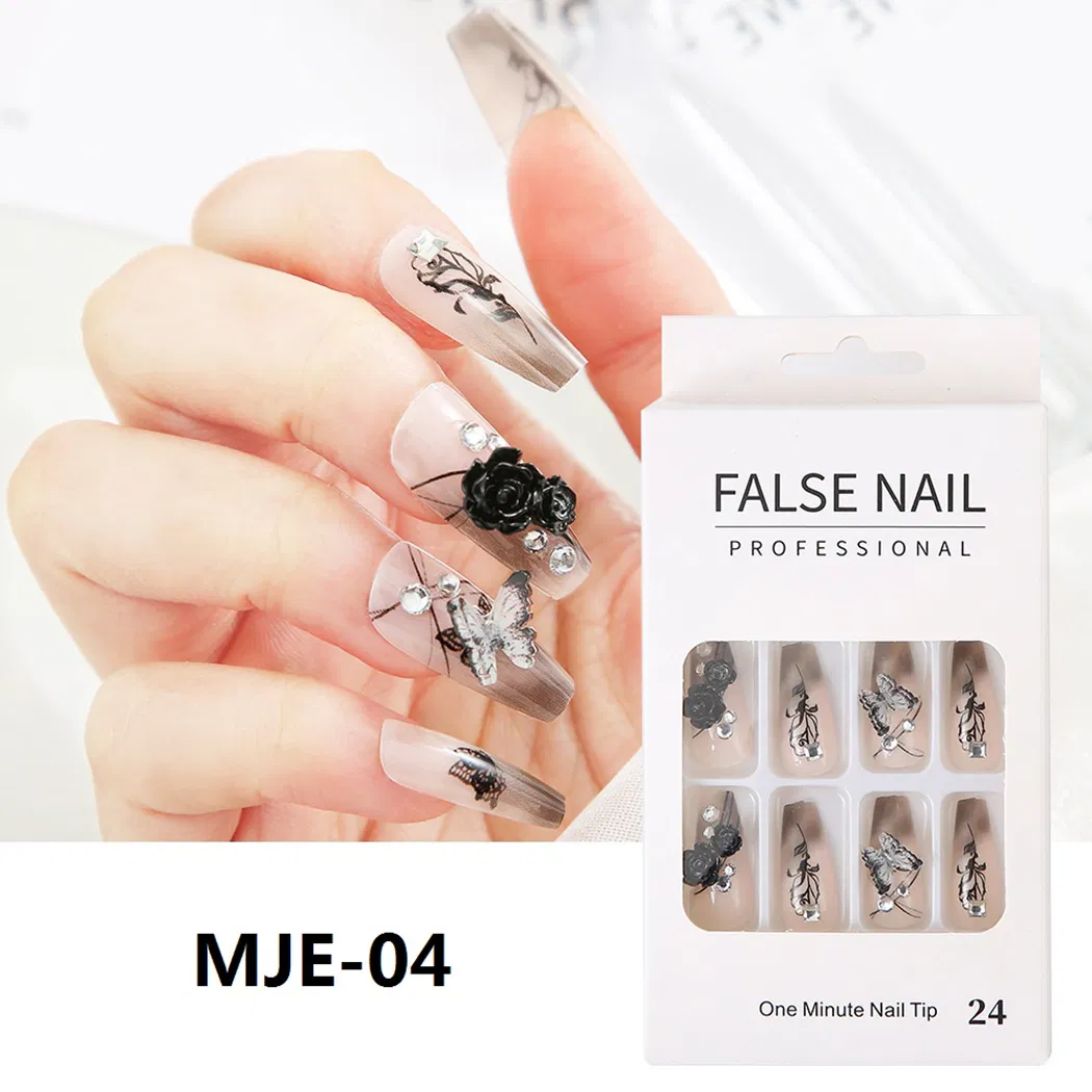 Solid Color Press on Nails Wholesale High Quality 24PCS Cheap Fake Nails Press on Artificial Fingernails for Nail Art Salon