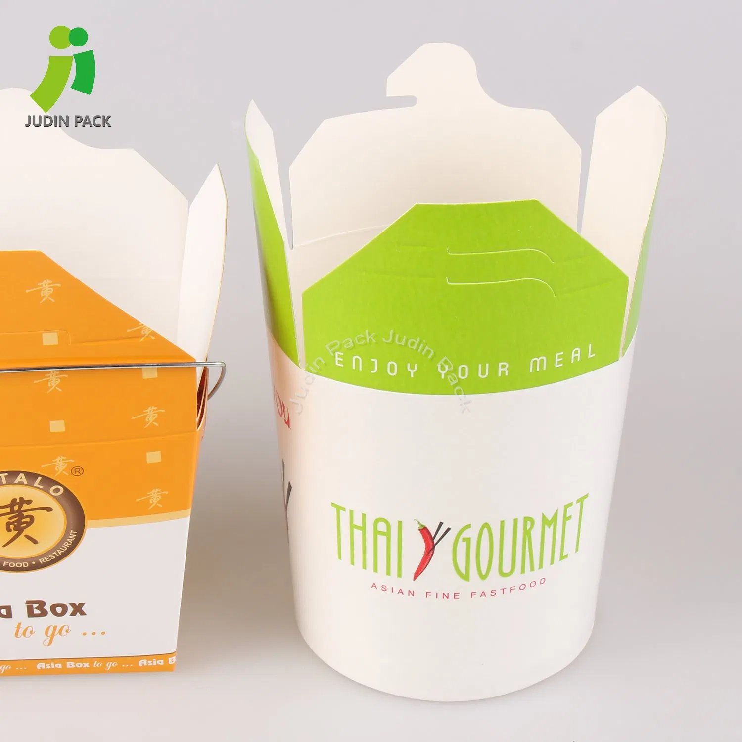 Custom Printed Food Grade Disposable Take Away Paper Noodle Box