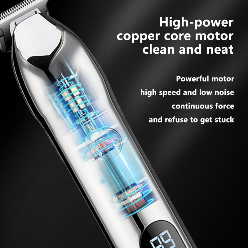 Wholesale Men's Electric Smart Digital Display Hair Clipper Professional Waterproof Salon Multi-Functional Hair Trimmer