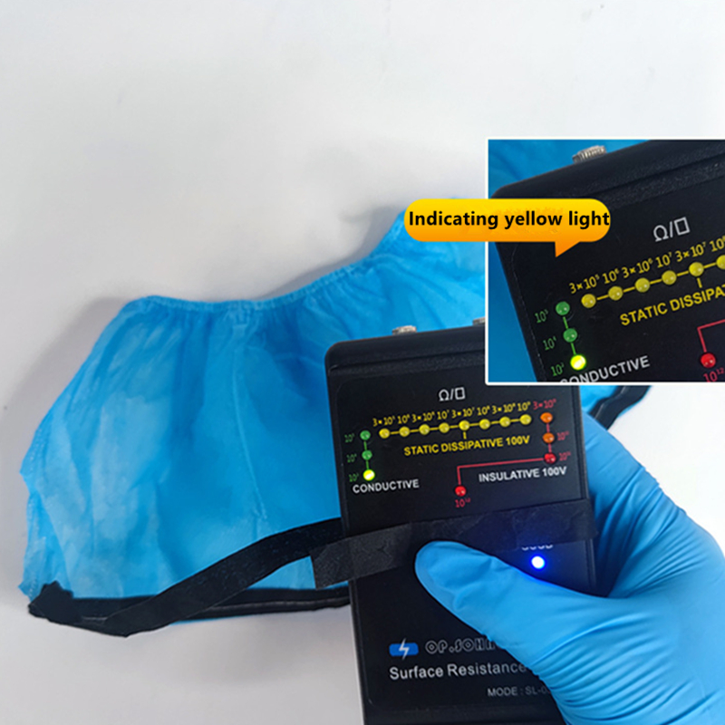 Whole Sale Disposable Anti-Static Shoe Covers Non-Woven ESD Shoecover with Conductive Strip