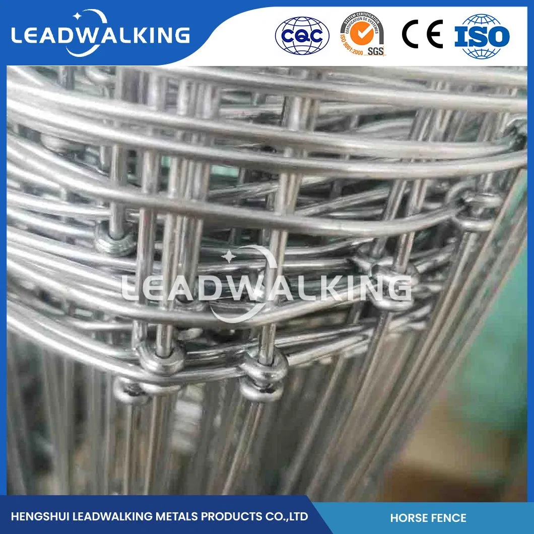 Leadwalking Wholesale Galvanized Corral Cattle Fence Panels Manufacturers Knoted Wire Mesh Fence Safety Wire Fencing for Field Farm Horses