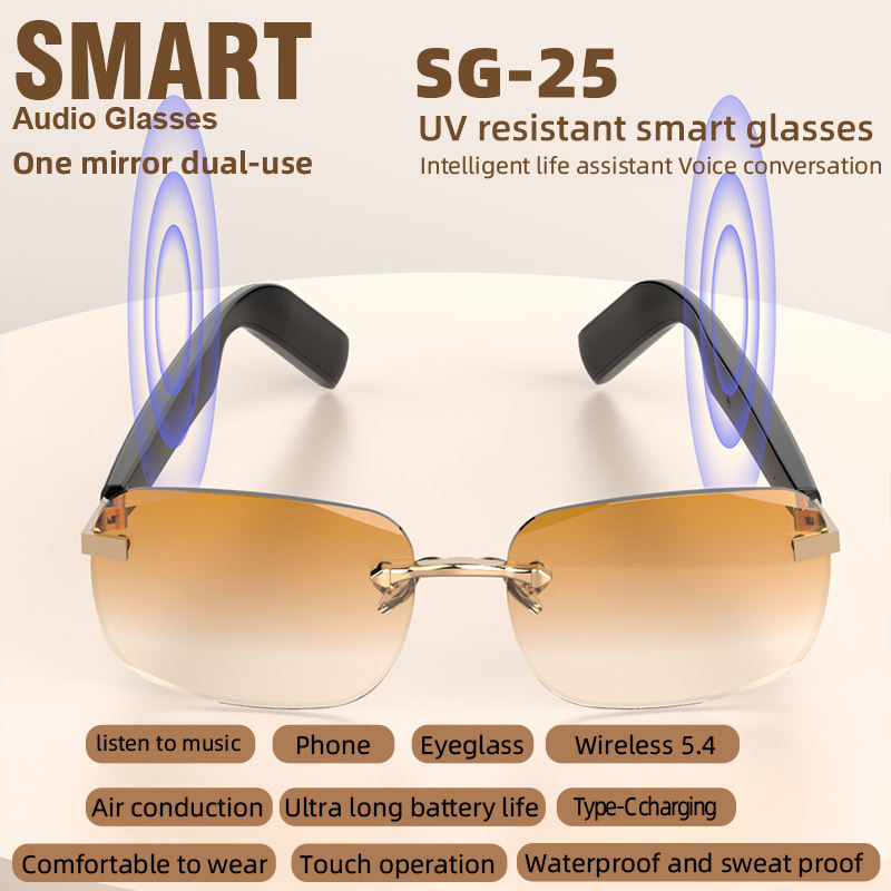 2025 Smart Sunglasses Sun Glasses Earphone Driving Bike for Men Women