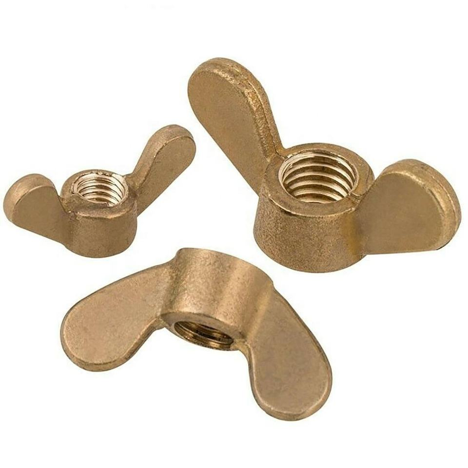 High Precision DIN315 Hardware Factory Brass Copper Butterfly Wing Nut