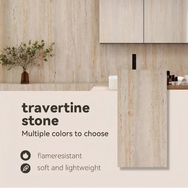 Decoration Flexible Stone Travertine Wall Panel Building Material Artificial Veneer Soft Stone