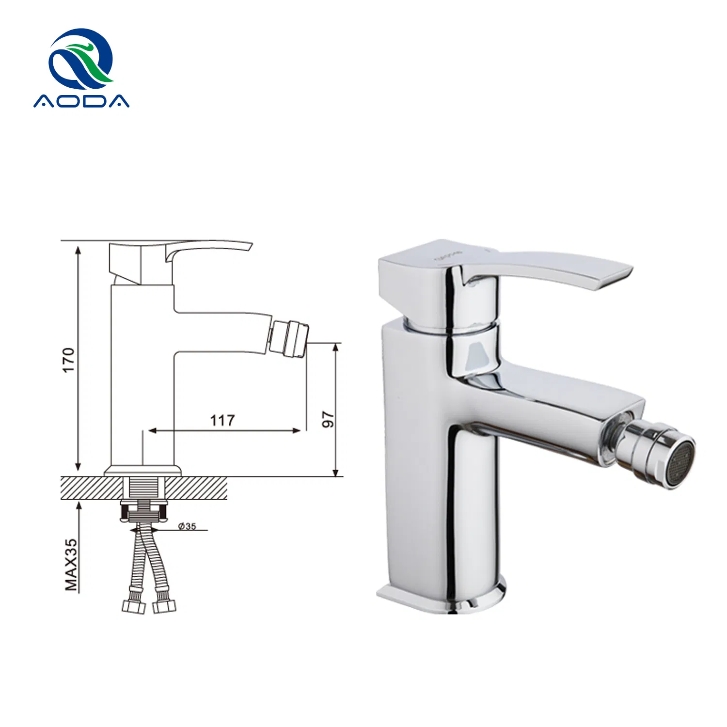 Смеситель для биде Aoda BM-6009