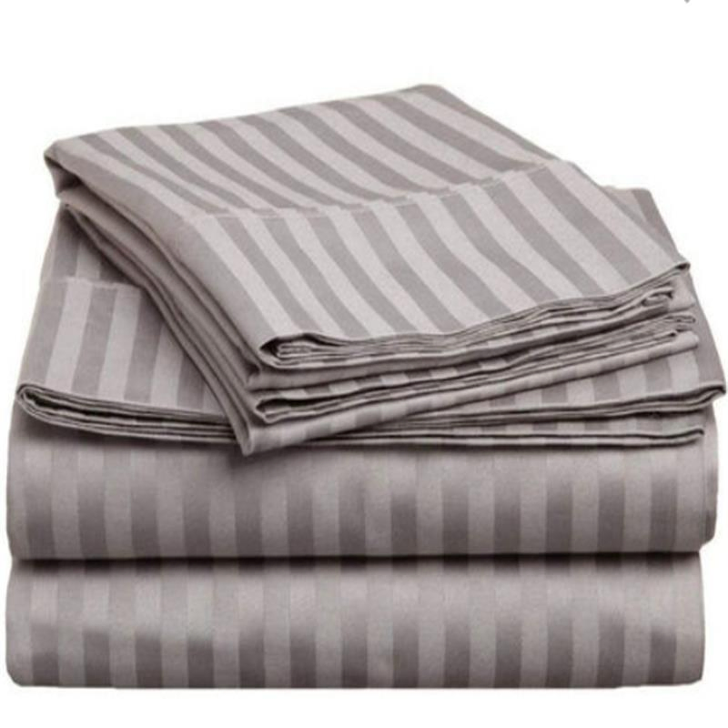 50% Cotton 50% Polyester 1cm Stripe Envelop Design Duvet Cover with Hand Hole