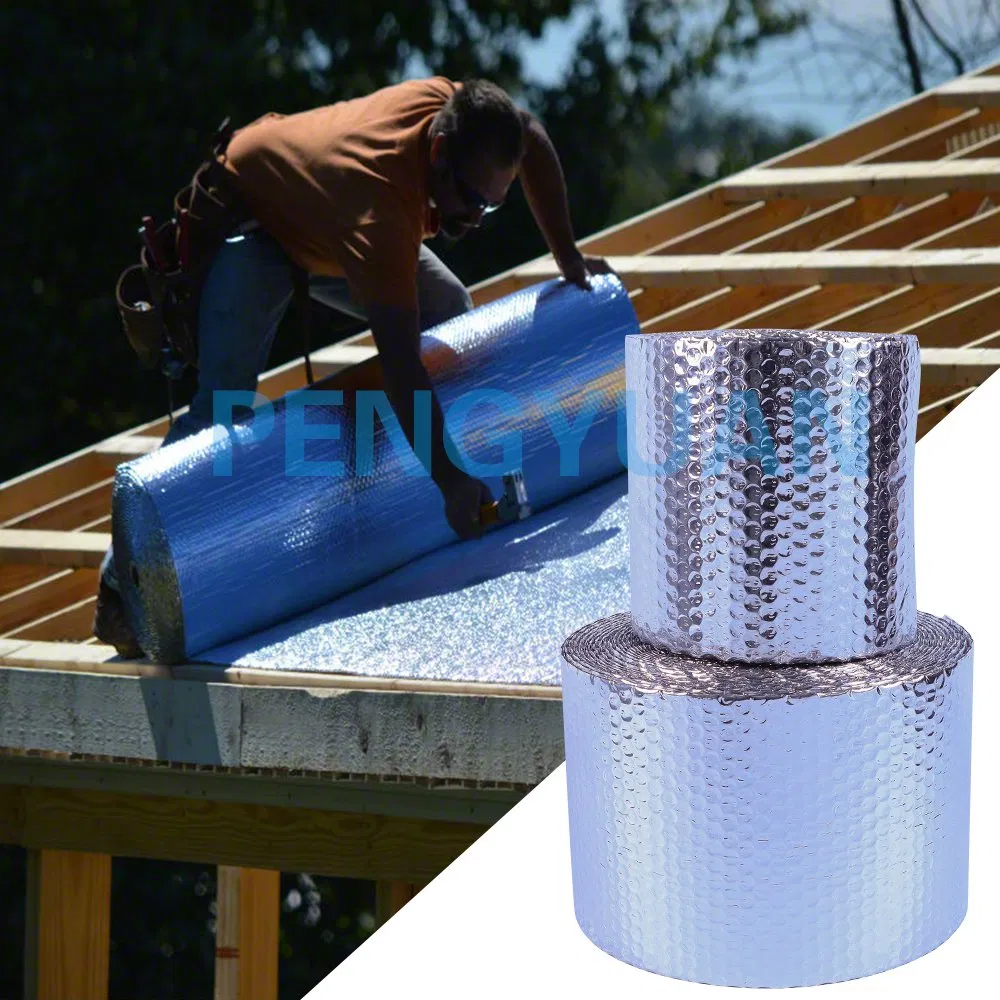 Aluminum Foil Metallized Pet Laminated Double Bubble EPE Foam Insulation Sheet Roof Insulation