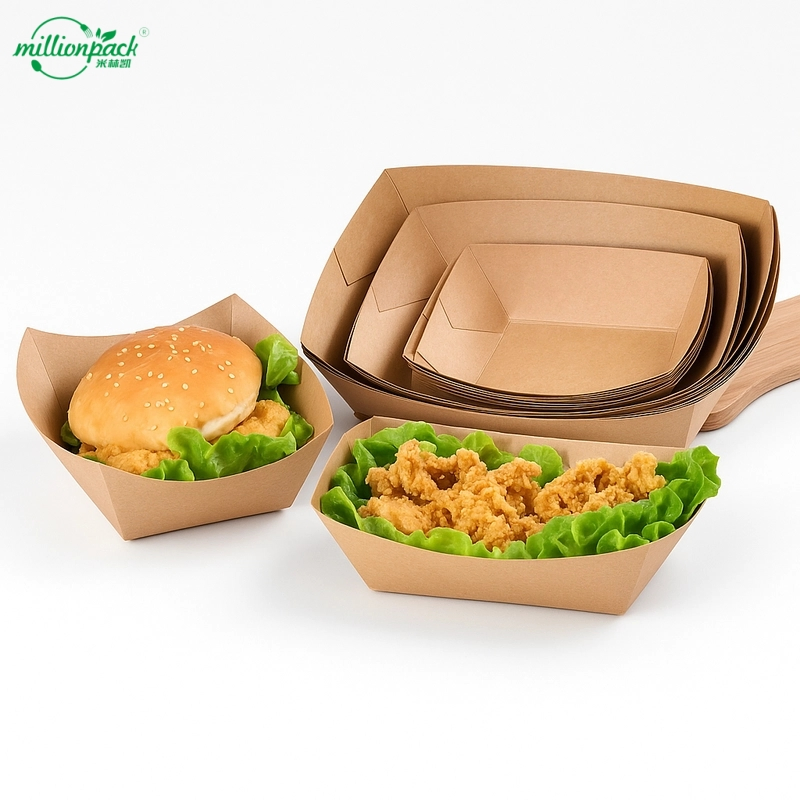 Compostable Kraft Paper Boat Bowl Wholesale Price with Low MOQ for Resellers