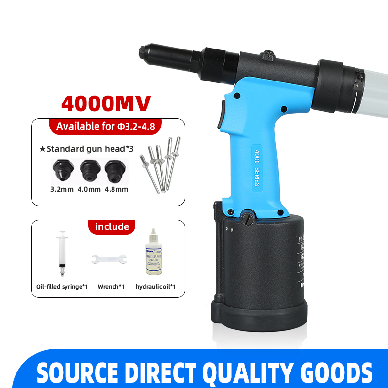 Convenient Self-Priming Rl-4000mv Rivet Gun Pneumatic Hydraulic Rivet Tool for 3.2-4.8mm Riveter