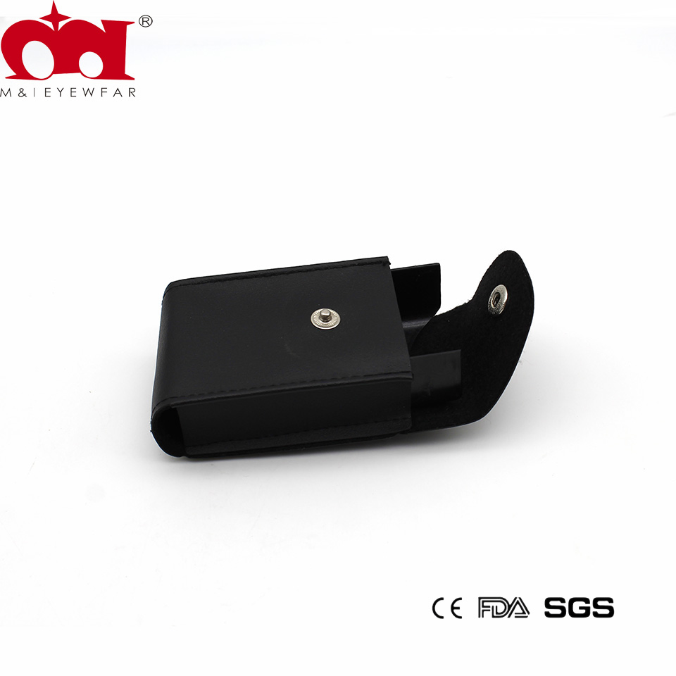 Black Simple Snap-on Portable Small Case Folding Reading Glasses Box