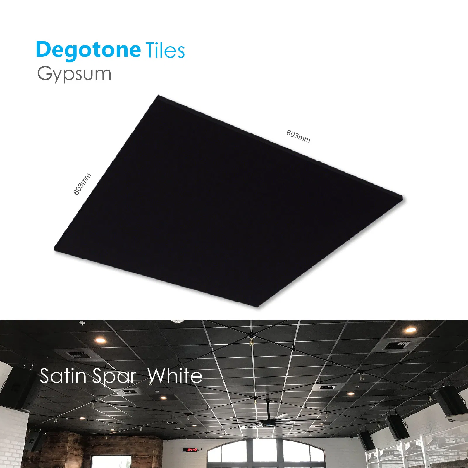 12mm Square Hole Ceiling Tile Shape Fireproof and Moisture Proof