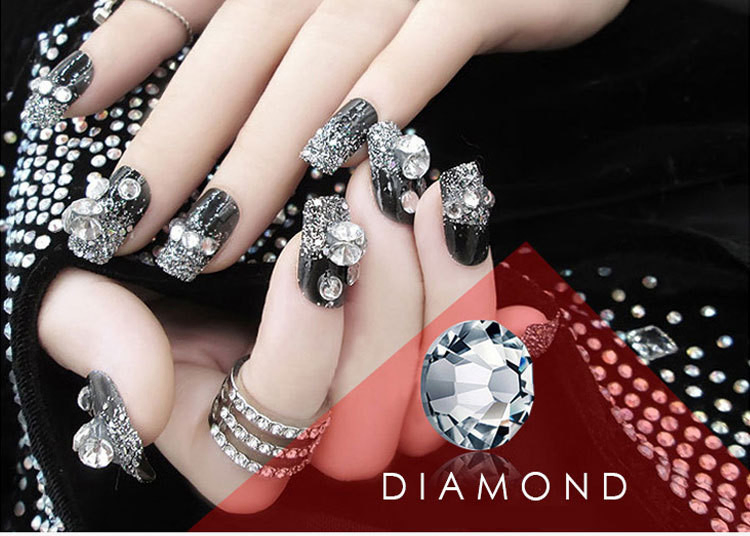 Flatback AB Shiny 3D Crystal Diamond Rhinestone Sticker Nail Art Decoration Accessory