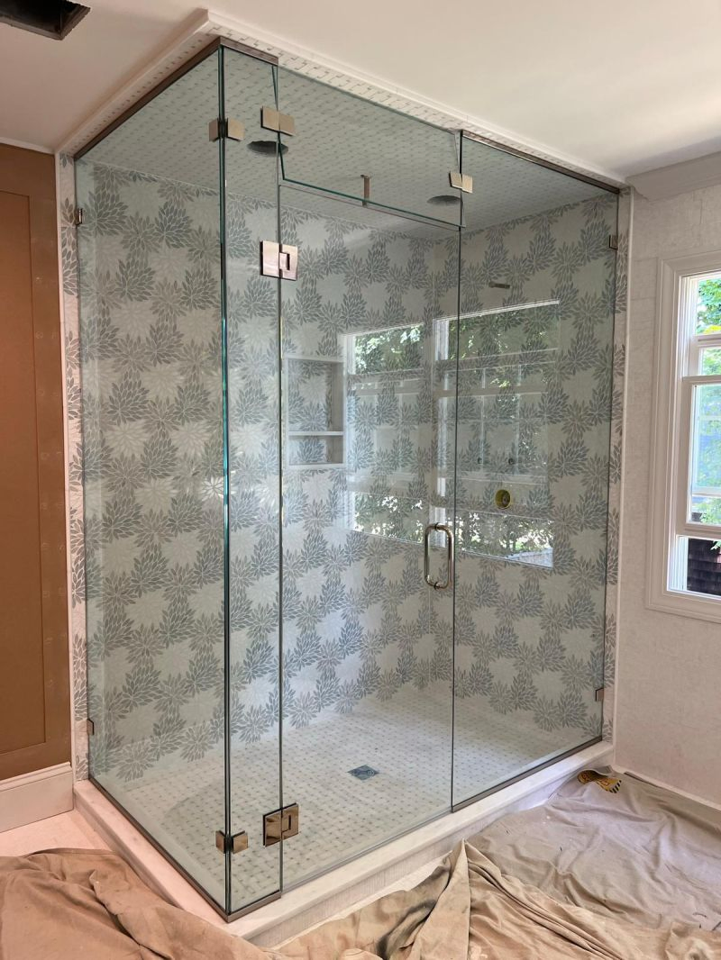 Matt Black Stainless Steel Glass Shower Door Hinges