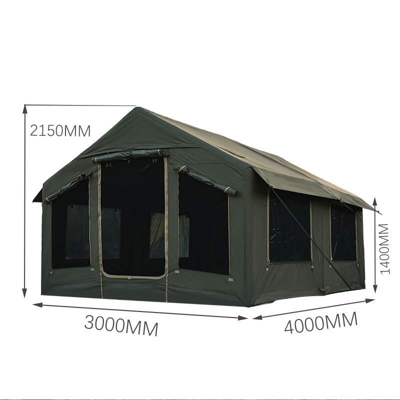 Inflatable Tents for Camping, 2/4/6/8 Person Easy Setup Blow up Tents for 4 Seasons Waterproof Inflatable Hot Tent, Air Glamping Tent