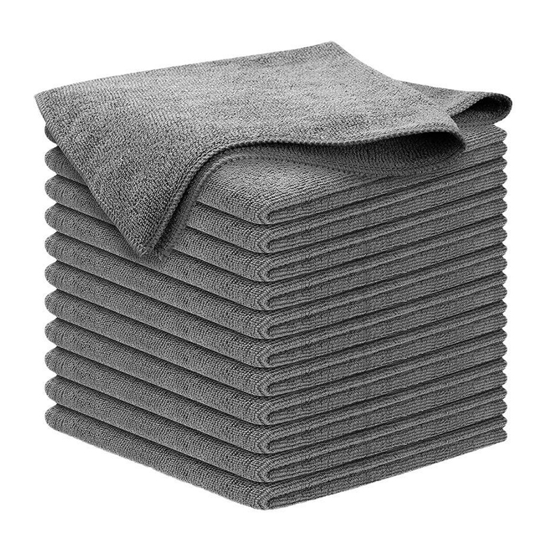 Factory Outlet Microfiber Car Wash Towel Weft Knitting Kitchen Cleaning Cloth Towels