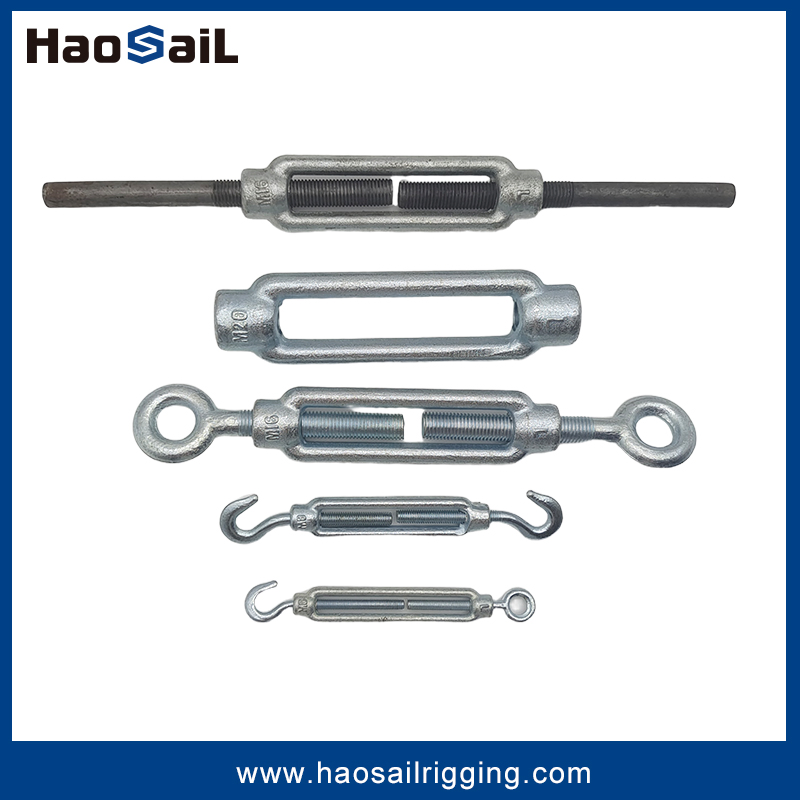 DIN 1480 Rigging Hardware/Wire Rope Fastener Fitting/Zinc Plated/Electric/Hot DIP Galvanized Forged Turnbuckle with Eye /Jaw/Hook