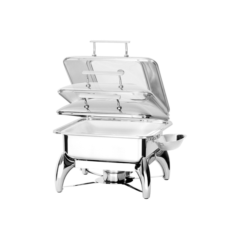 Factory Price Square Buffet Stove with Stand for Hotels Removable Lid