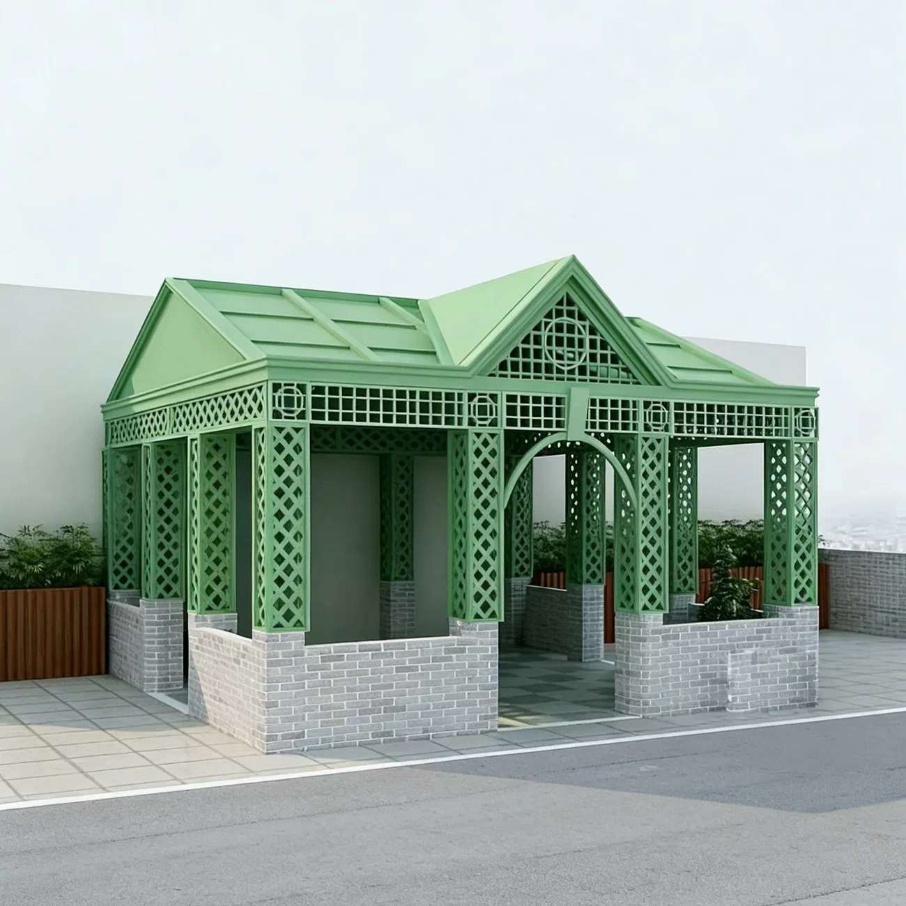 Elegant Metal Frame Outdoor Garden Sunroom for Relaxation