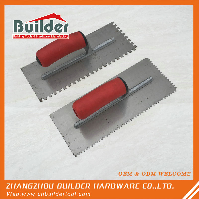 Tile Plastering Trowel Carbon Steel V-Shape Notched Trowel