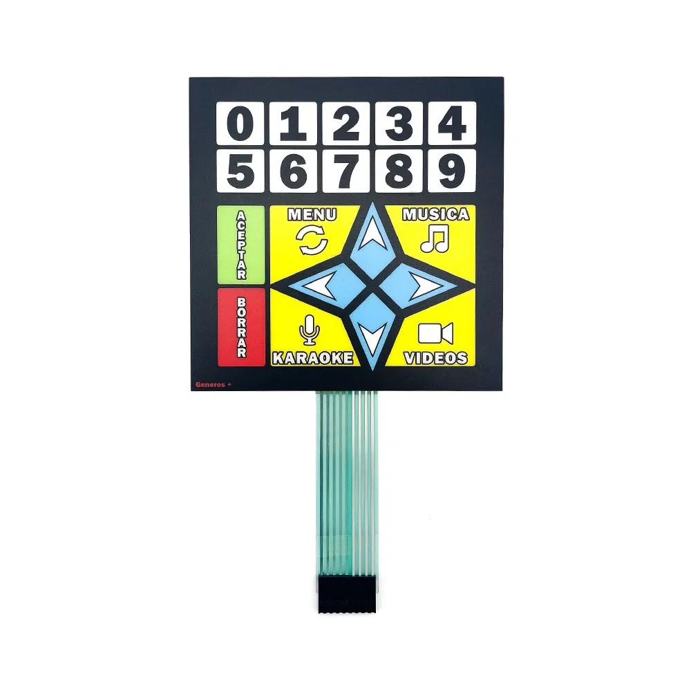 Гибкая тактильная мембранная клавиатура для электроники