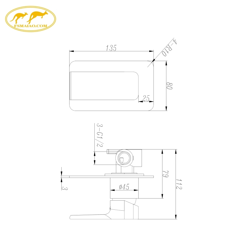 Bathroom Sanitary Ware Dzr Brass Body Single-Hole Installation Shower Mixer