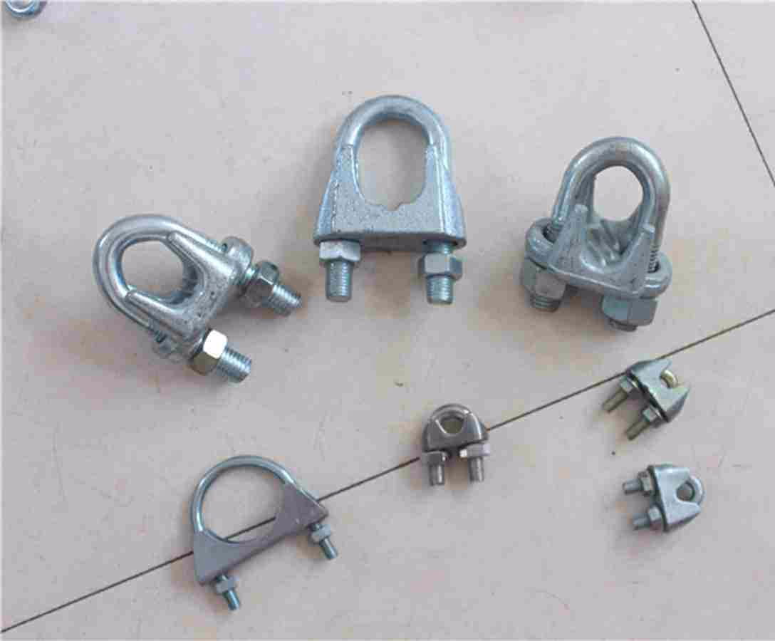 DIN741 Malleable Wire Rope Clips with Groove, Zp